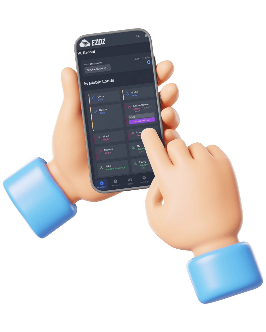 EZDZ fun jumper self-service interface